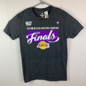 Fanatics Lakers 2020 Western Conference Champions Shirt Gray Mens Medium NWT